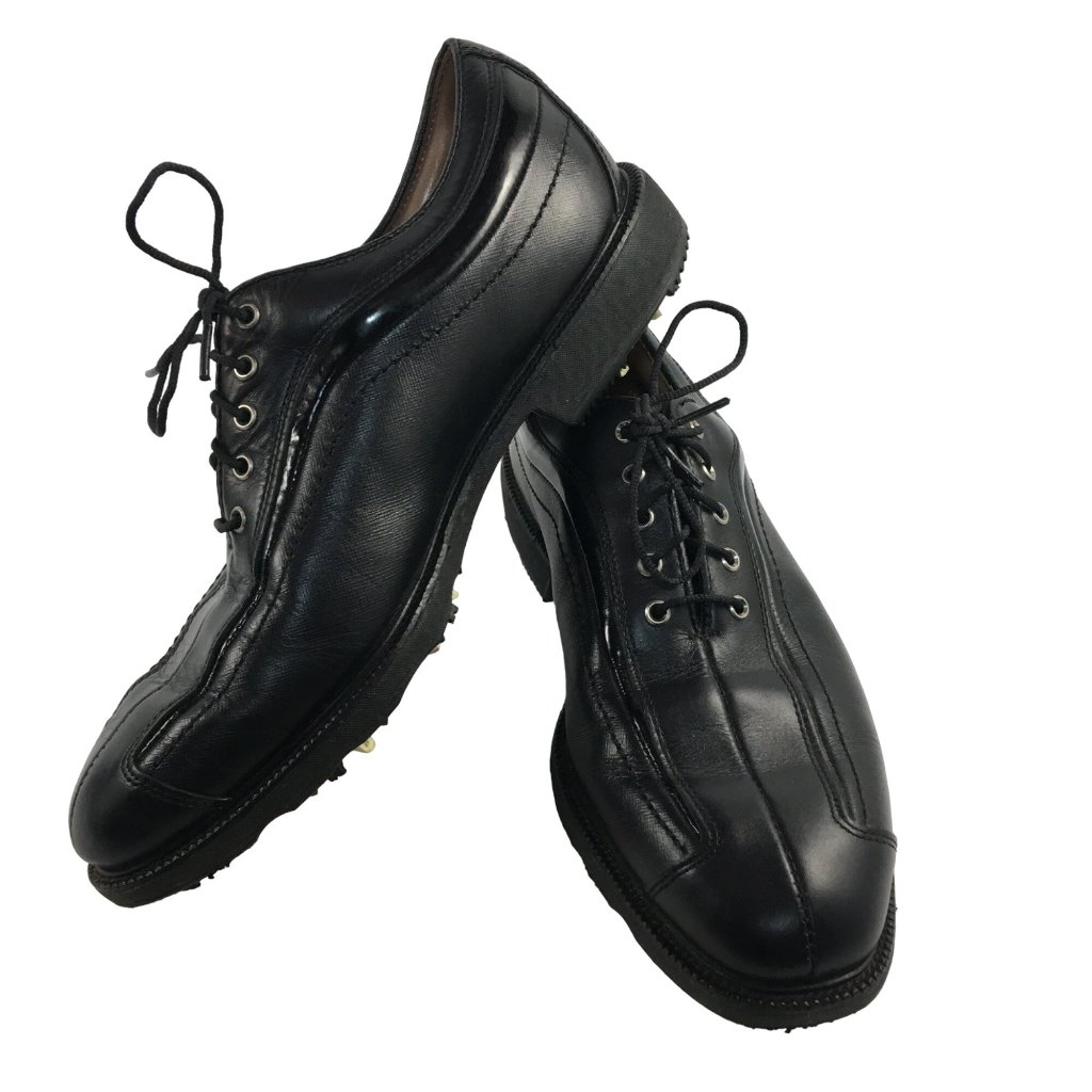 Footjoy Icon 52366 Black Leather Split Toe Oxford Golf Shoes Mens 8m